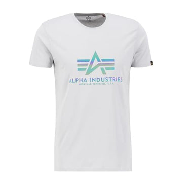 Alpha Industries Herren Basic T Rainbow Ref T-Shirt, Pastel Grey, 56 im Sale